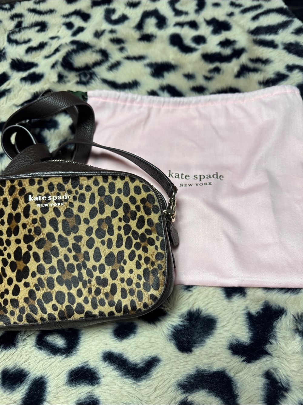 kate spade Leopard Print Crossbody Bag - Brown and Black
